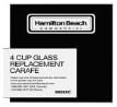 Carafe, 4 Cup, Glass