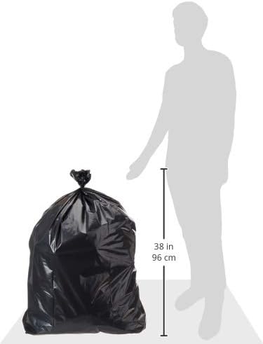 AmazonCommercial 23G SlimJim Rubbermaid - 23 Gallon - 150 Count - 1.1 Mil - Black (Pack of 4)