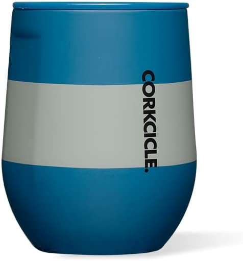 Corkcicle Stemless Insulated Wine Glass Tumbler - Keeps Beverages Cold 6 Hours & Hot 3 Hours - Stainless Steel - Easy-Grip - Summer Drinkware Gift - Keeps Drinks Ice Cold - 12 oz - Ravenclaw