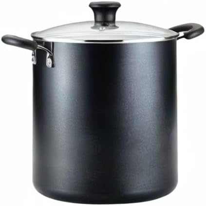 T-fal Specialty Nonstick Stockpot With Lid 12 Quart, Oven Broiler Safe 350F, Stay-Cool Handles, Kitchen, Cookware, Pots and Pans, Stock Pot, Soup Pot, Cooking Pot, Dishwasher Safe, Black