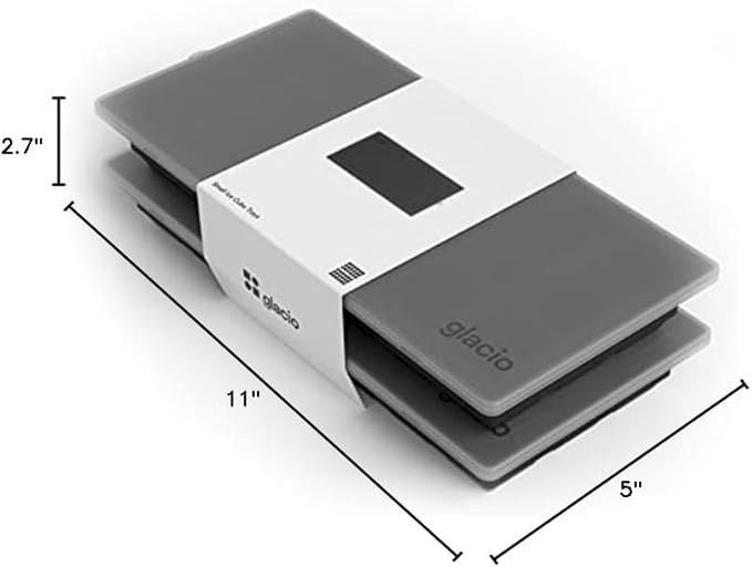 glacio Ice Cube Tray – Small Silicone Molds with Lids, BPA-Free and Flexible for Cocktails and Beverages – Set of 2