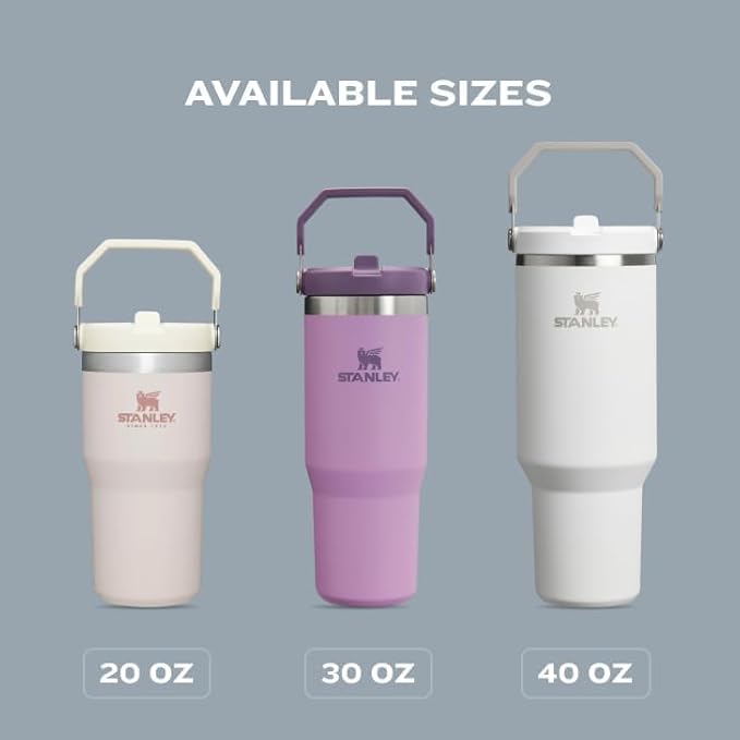 STANLEY IceFlow 2.0 Flip Straw Tumbler with Handle 30 oz | Twist On Lid and Flip Up Straw | Leak Resistant Water Bottle | Insulated Stainless Steel | BPA-Free | Exclusive Toasted Almond