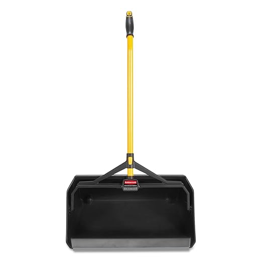 Rubbermaid Commercial Products Maximizer Heavy Duty Upright Debris/Dust Pan, Yellow, for Indoor/Outdoor Debris Collection