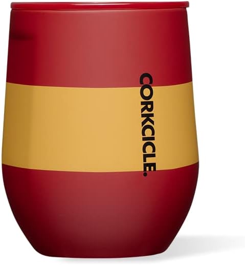 Corkcicle Stemless Insulated Wine Glass Tumbler - Keeps Beverages Cold 6 Hours & Hot 3 Hours - Stainless Steel - Easy-Grip - Summer Drinkware Gift - Keeps Drinks Ice Cold - 12 oz - Gryffindor