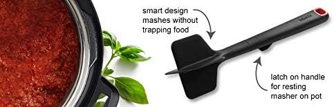 Instant Pot Official Non Stick Meat Masher for Breaking up Meat, Veggies and More, Dishwasher Safe, One Size, Black
