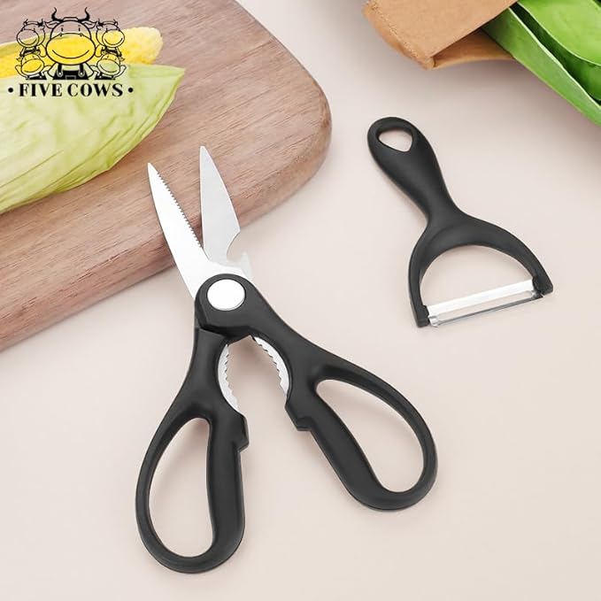 7-Piece Ultra Sharp Chef Knife Set - Premium German High Carbon Stainless Steel, Ergonomic Wood Pattern Handle, Professional Kitchen Knives with Gift Box (Brown 7 Piece)