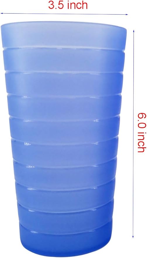 22-ounce Plastic Tumblers Unbreakable BPA Free Dishwasher Safe Set of 12 in Multicolors Reusable Drinking Cups