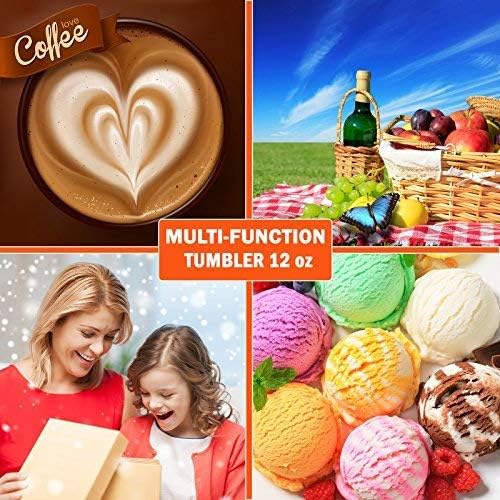 CHILLOUT LIFE 12 oz Stainless Steel Wine Tumbler with Lid - Double Wall Vacuum Insulated Wine Cup Glass Keeping Cold & Hot for Coffee, Champagne, Cocktails, Ice Cream - Holographic Glitter