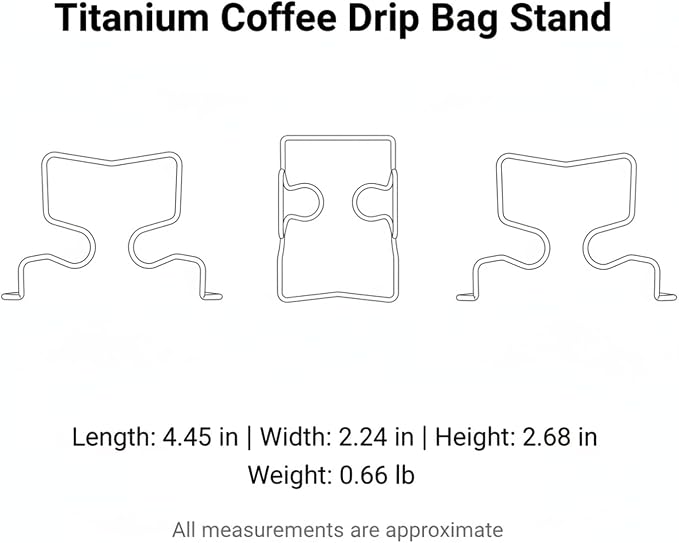 Titanium Drip Coffee Bag Holder Stand, Rigid Single-Serve Filter Support - Image 7