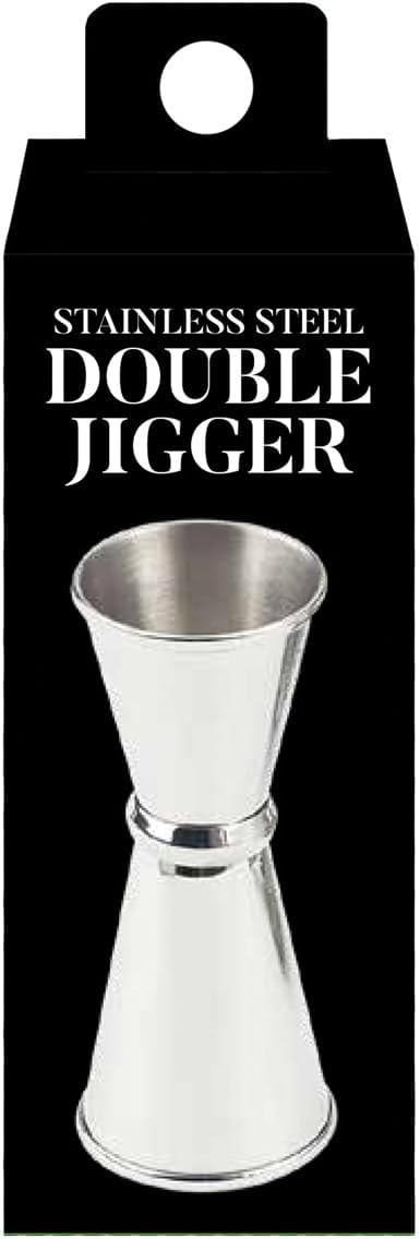 HIC Kitchen Bar Double Cocktail Jigger, 18/8 Stainless Steel, 1-Ounce to 1.42-Ounce (28-Milliliters and 42-Milliliters)