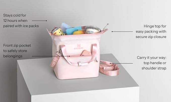 Stanley All Day Julienne Soft Cooler Bag and Lunch Box | Insulated Travel Bag with Zipper | BPA-Free