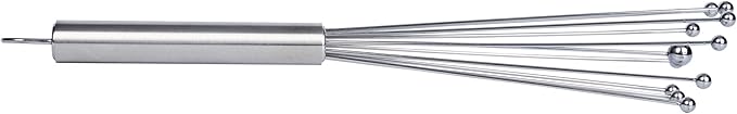 Restaurantware-German Standard 10.6 Inch Ball Whisks, 24 Dishwashable Kitchen Whisks - Ergonomic Handle, Durable, Stainless Steel Manual Egg Beater, Suitable For Whisking, Stirring, Mixing, Beating