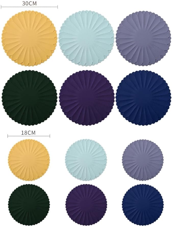 Heat-Resistant Silicone Trivet Mats, Non-Slip Hot Plate Holder for Kitchen Countertops & Dining Table, Reusable Pot Holder Pad with Secure Grip, Dishwasher Safe (Purple, Diameter: 18cm/7.09")