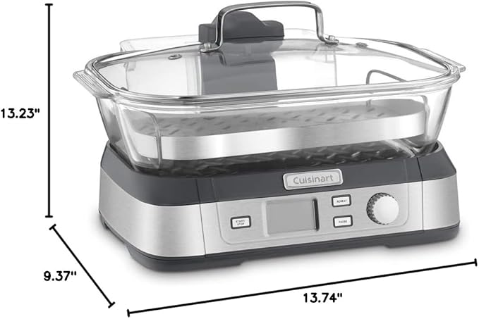 Cuisinart STM-1000 Digital Cook Fresh Digital Glass Steamer, Stainless Steel