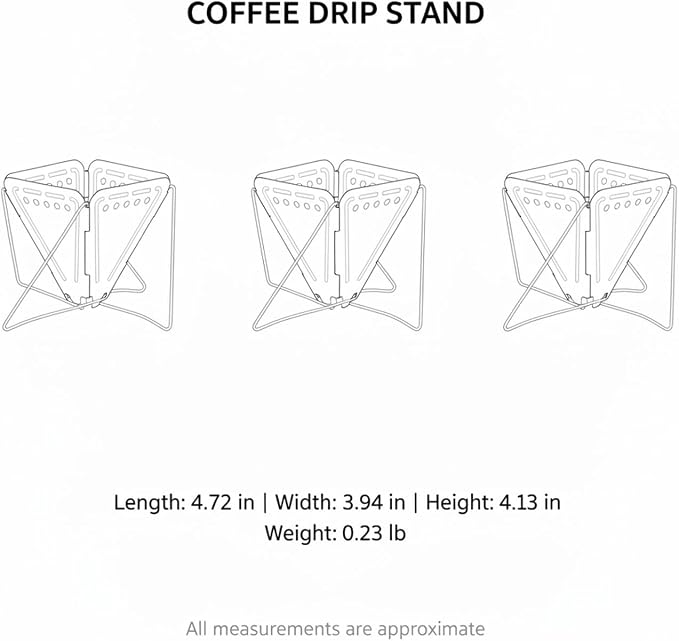 Coffee Drip Stand, Foldable Stainless Steel Pour Over Holder - Image 7