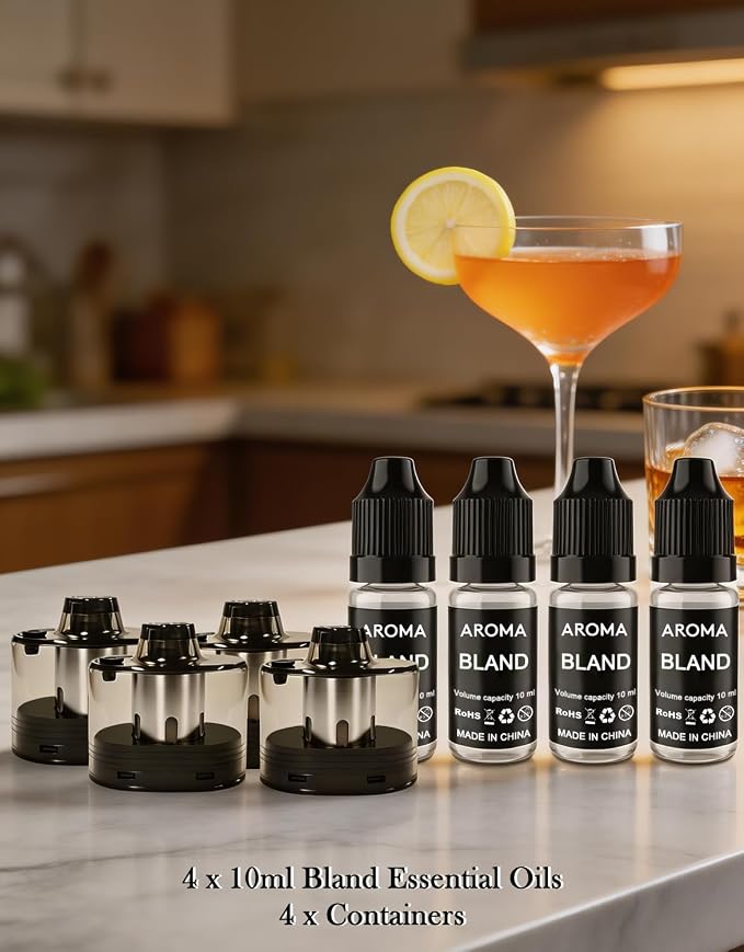 Cocktail Bubble Smoke Gun Aroma, 4 x 10ml Neutral Essential Oils & 4 x - Image 3