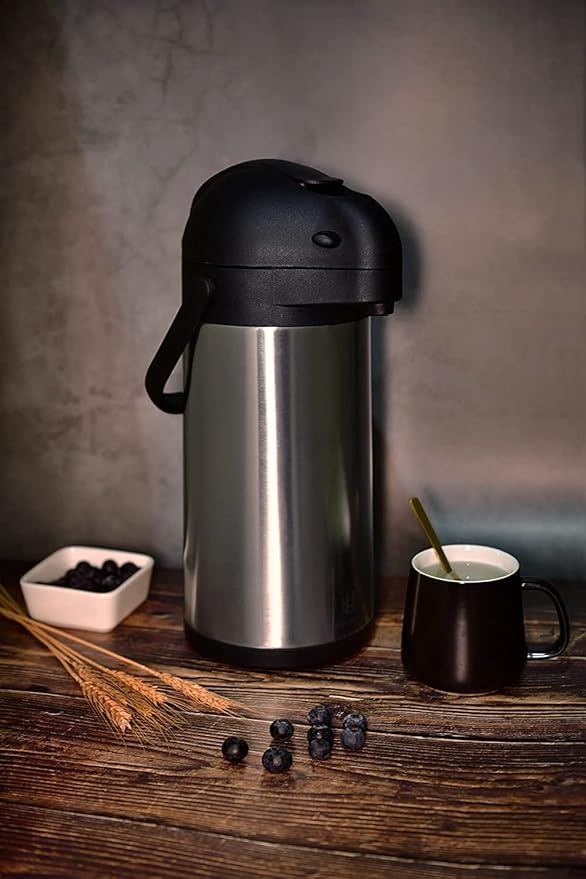 Heritage66 Thermal Coffee Carafe -Triple Wall Vacuum insulated Flask- keeping Beverages Hot for 12 hours /24 hours cold Tea, Water, and Coffee Dispenser (3 Liter / 101 Oz)