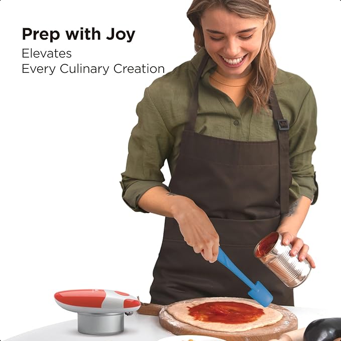 Kitchen Mama WaltzGrip Platinum Silicone Jar and Can Spatula Utensil Set: Heat-Resistant, Nonstick Scraper, Scooping, Perfect for Smoothies, Jam, Cream, Peanut Butter, Dishwasher Cooking Gadget (Blue)