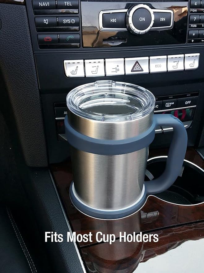 F-32 Handle - 19 Colors - 30oz Size - Compatible with 30 oz YETI and 30 oz. Ozark Trail Tumbler Travel Mug (30OZ, Blue Steel)