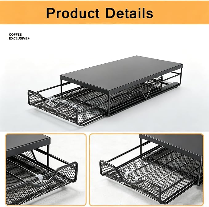 Coffee Pod Drawer Organizer for Nespresso Vertuo Pods, Holds 40 Large or 60 - Image 7