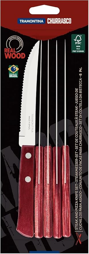 Tramontina Knives Set, Stainless Steel, Red, 30 x 30 x 30 cm