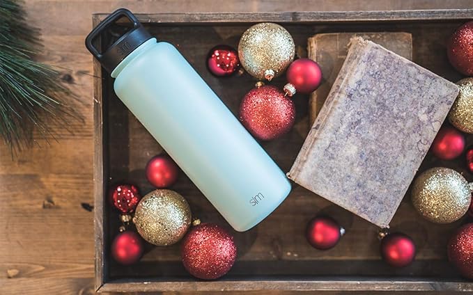 Simple Modern Wide Mouth Lid Leak Proof Straw Chug Handle Flip Fits Summit Water Bottles and Hydro Flask, Lilac
