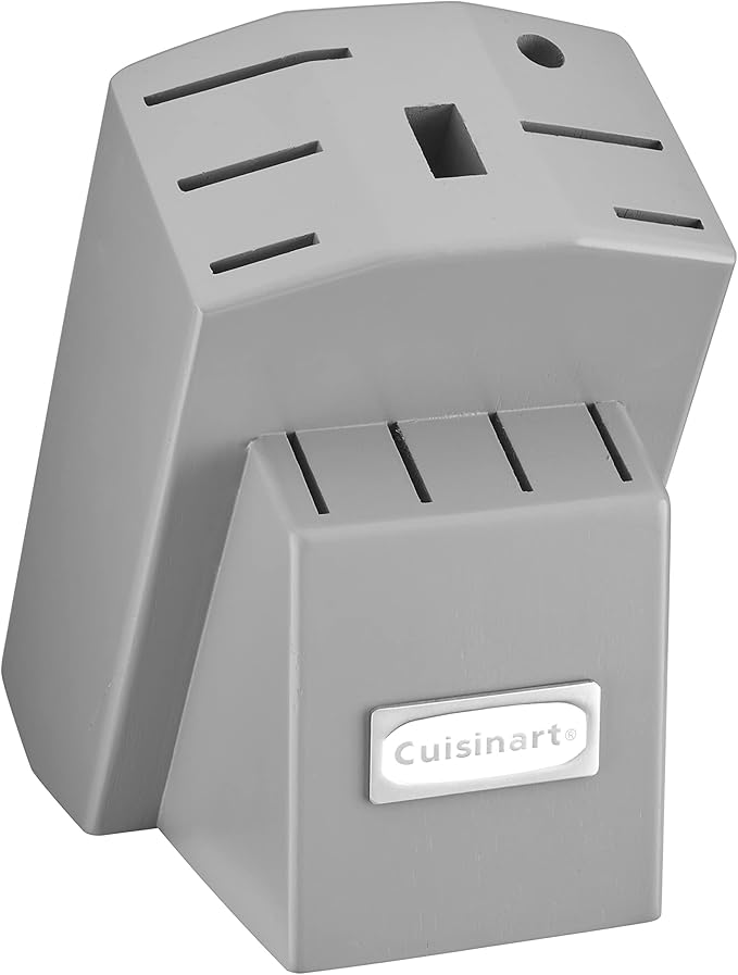Cuisinart C77SSW-12PG Color Pro Collection 12 Piece Knife Block Set, White with Grey Block