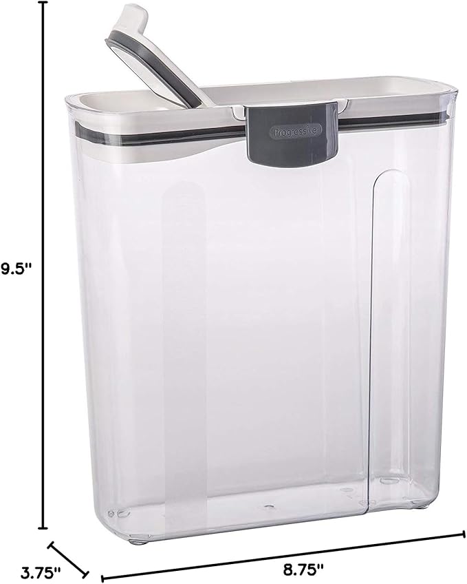 Progressive International ProKeeper Cereal Storage Container, 3-Quart, Airtight Seal, Dishwasher Safe, BPA-Free Plastic (Pack of 6)