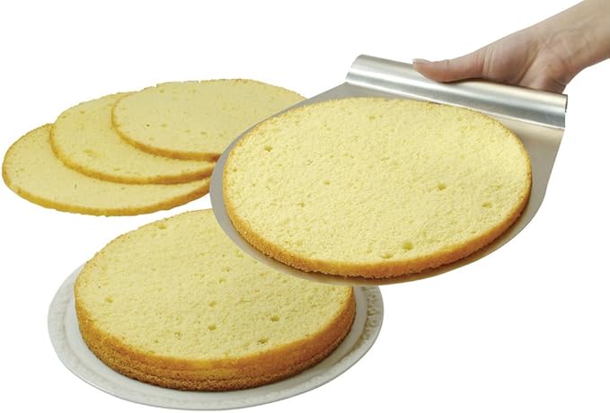 Zenker Stainless Steel Layer Cake Slicing Kit with 12" Serrated Knife, 3-Piece
