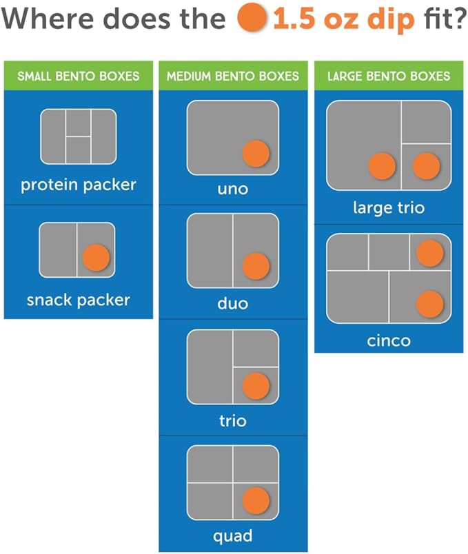 LunchBots Tiny Dips Condiment Containers - Set of 3 - Perfect Portion Cups - Spill Proof Lunch Box Sauce Container with Lid - Food Grade Stainless Steel - 1.5oz - Dishwasher Safe - Assorted Lids