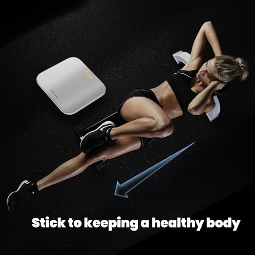 Digital Bathroom Scale for Body Weight,Accurate Weight Scale up to 440lbs,Body Scales with Sturdy Tempered Glass,with LED Display,Step-on,Compact Size,3 Units and Batteries inclued,White