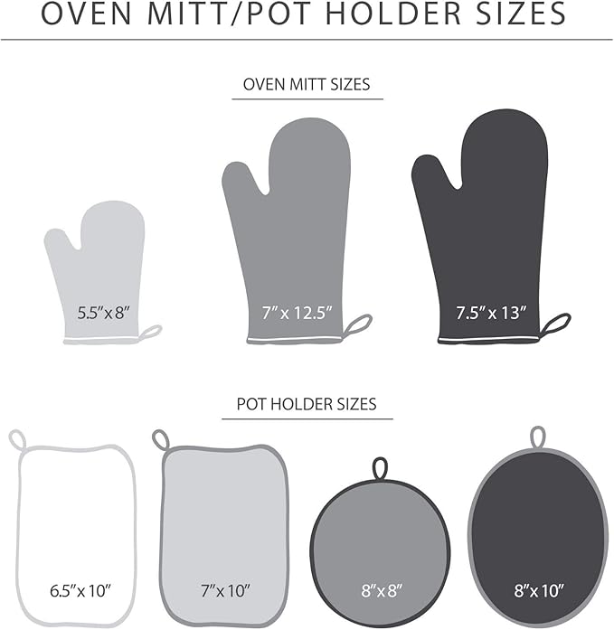 KitchenAid Beacon Two-Tone Non-Slip Pot Holder Set, Navy/Ink, 7"x10", 2 Piece
