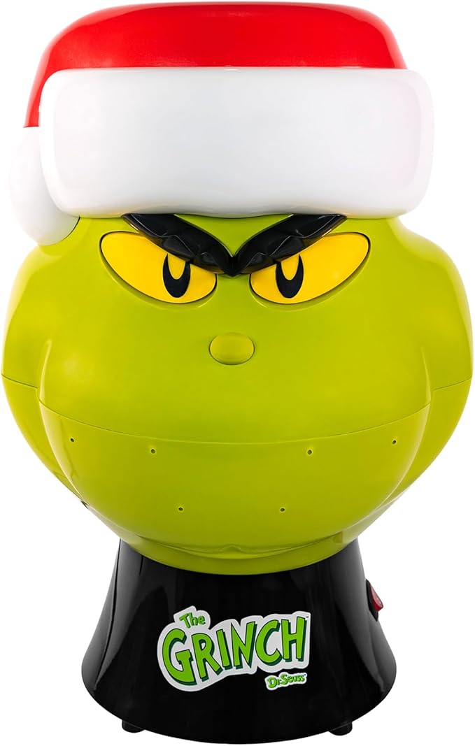 Uncanny Brands Dr. Seuss The Grinch Popcorn Maker- Dr. Seuss Kitchen Appliance