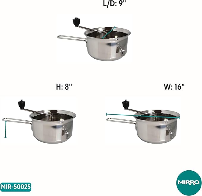 Mirro 50025 Foley Stainless Steel Healthy Food Mill Cookware, 3.5-Quart, Silver -