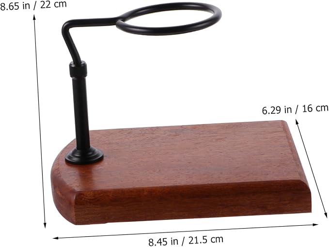 NUOBESTY 1pc Coffee Dripper Stand Solid Wood Base Hand Coffee Filter Holder - Image 9