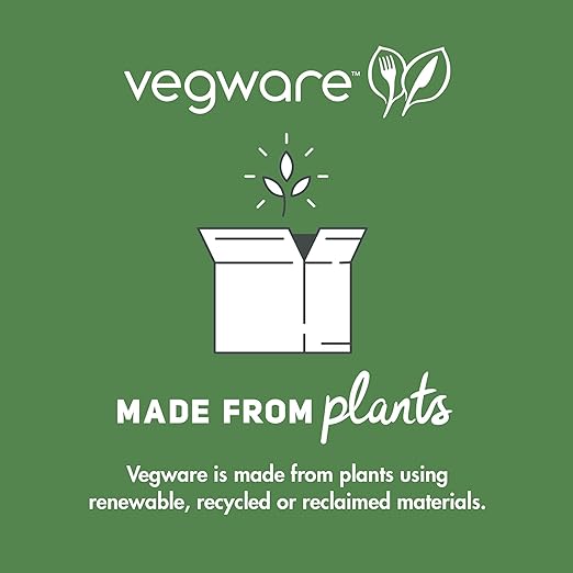 Vegware Compostable 42oz Molded Fiber To Go Containers, Case of 600, Nourish, No-Added PFAS, Reuseable, Bagasse, Meal Prep Food Storage, Suitable for Hot or Cold Food, Choice of Size 5 Lids & bases