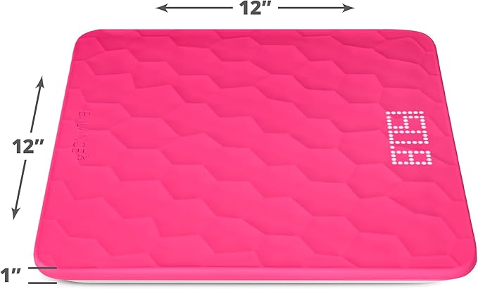 Greater Goods Colorful Designer Bathroom Scale: Non-Slip Silicone Cover, Hidden LED Display, Spot-On Precision, 400 lb Capacity