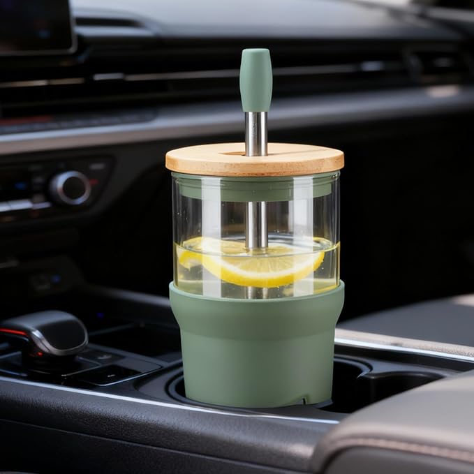 Glass Tumbler with Lids and Straws, 20 oz Iced Coffee Cup and Smoothie Cup with - Image 7