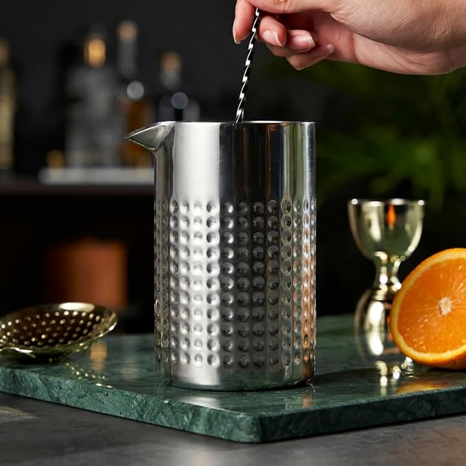 Elsjoy 18 oz Stainless Steel Cocktail Mixing Glass, Double Walled Bartender - Image 8