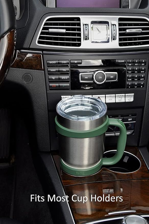F-32 Handle - 19 COLORS - 30oz Size - Compatible with 30 oz YETI and 30 oz. OZARK TRAIL Tumbler Travel Mug - BPA FREE (30OZ, HUNTER GREEN, 1 Count (Pack of 1))