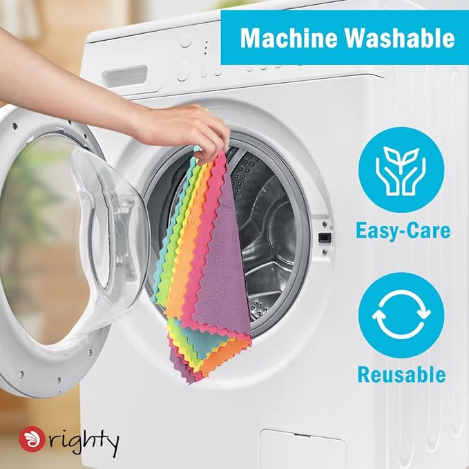 Orighty Microfiber Cleaning Cloth, 24 Pack Highly Absorbent Cleaning Rags, Household Cleaning Supplies, Reusable Lint Free Cloths Microfiber Rag for House, Kitchen, Car Care, 11.5 x11.5 inch