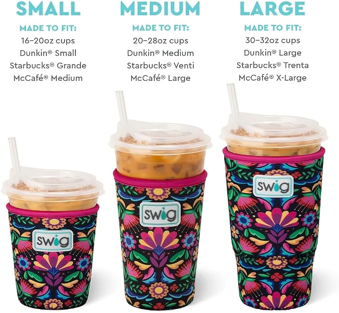 Swig Life Small Iced Cup Coolie, Standard 22oz Iced Coffee Cup Insulator Sleeve - Image 4
