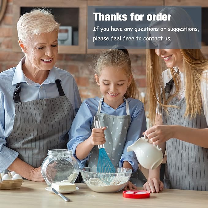 Silicone Whisk,Heat Resistant 480°F Whisks For Cooking Non Scratch,Stainless Steel wired wisk,Plastic Rubber Whisk Tool For Nonstick Cookware Pans,Silicon Wisks Set of 4,Blue