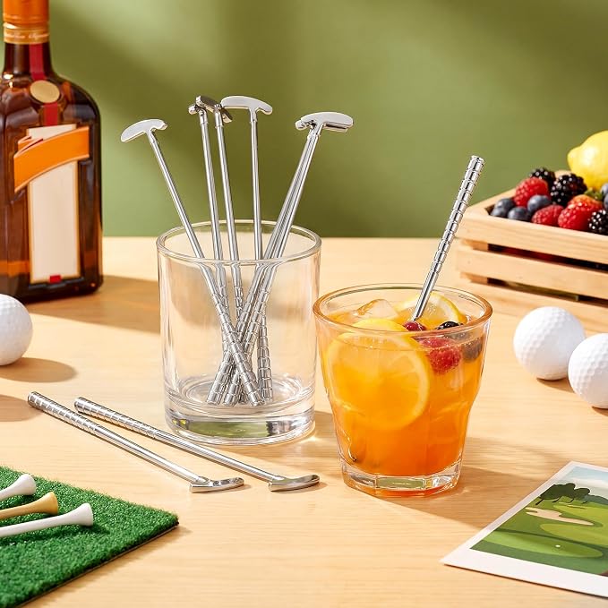 Teenyyou 20 Metal Golf Cocktail Stirrer Reusable Cocktail Beverage Stirrer - Image 5