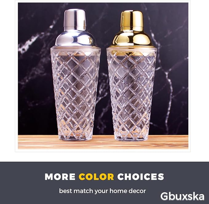 Glass Cocktail Shaker 14.2oz, Martini Shaker, Drink Shaker - Image 6