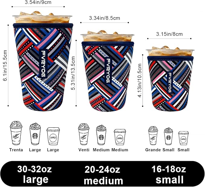 Reusable Insulated Neoprene Iced Coffee Sleeves - Image 7
