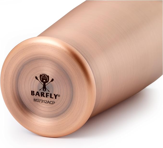 Barfly Cocktail Shaker with Weighted Bottom, Deluxe 28 oz, Antique Copper - Image 5