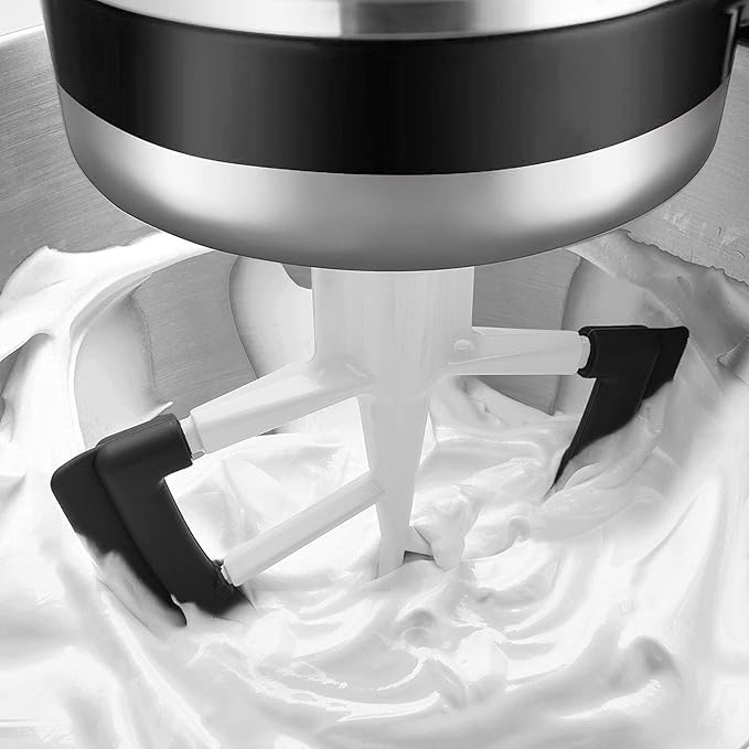 Flex Edge Beater for KitchenAid,Mixer Attachement Compatible With KitchenAid,Mixer Accessory,Fits Tilt-Head Stand Bowls For 4.5-5 Quart Bowls,Beater With Silicone Edges,Black
