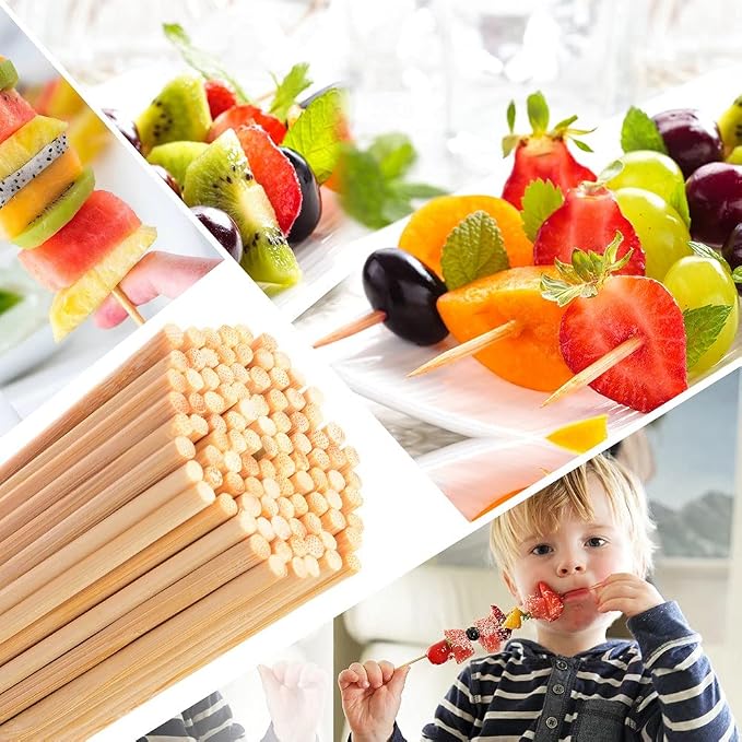 8 inch Bamboo Skewers, Premium Wooden Skewers without Splinters, Skewers - Image 7