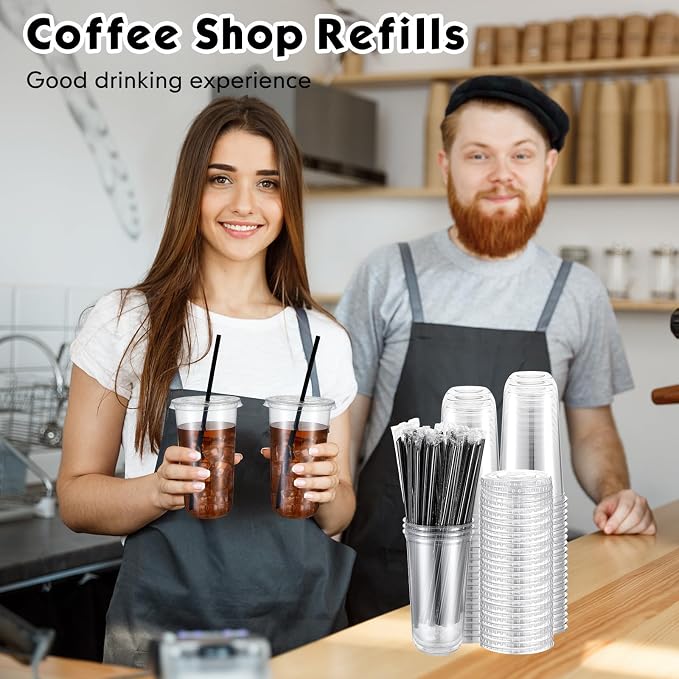 Ziliny 25 Set Clear Plastic Cups - Image 6